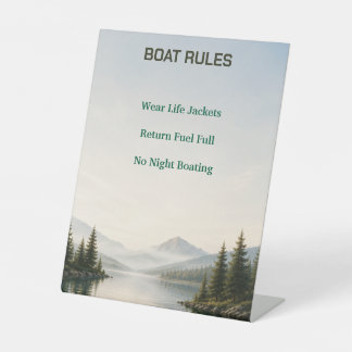 Lake House Airbnb Boat Rules Sign