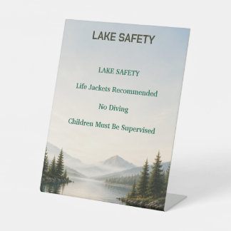 Lake House Airbnb Lake Safety Rules Sign