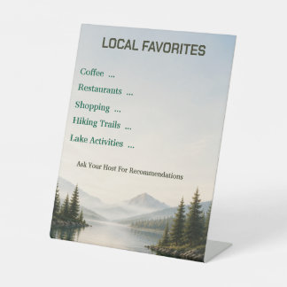 Lake House Airbnb Local Favourites Guide Sign