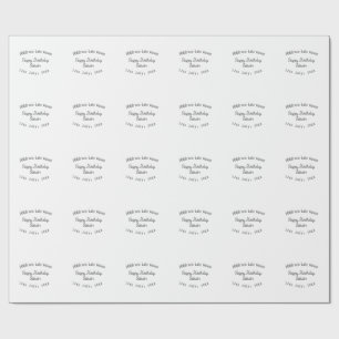 Lake house beach happy birthday add name date year wrapping paper