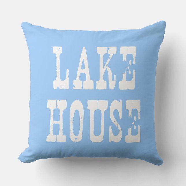 Lake House Blue Cushion (Front)