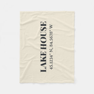 Lake House Custom Coordinates Fleece Blanket