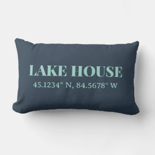 Lake House Custom Coordinates Lumbar Cushion