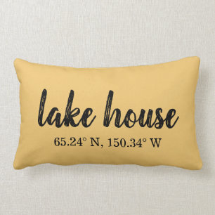 Lake House Custom Coordinates Lumbar Cushion