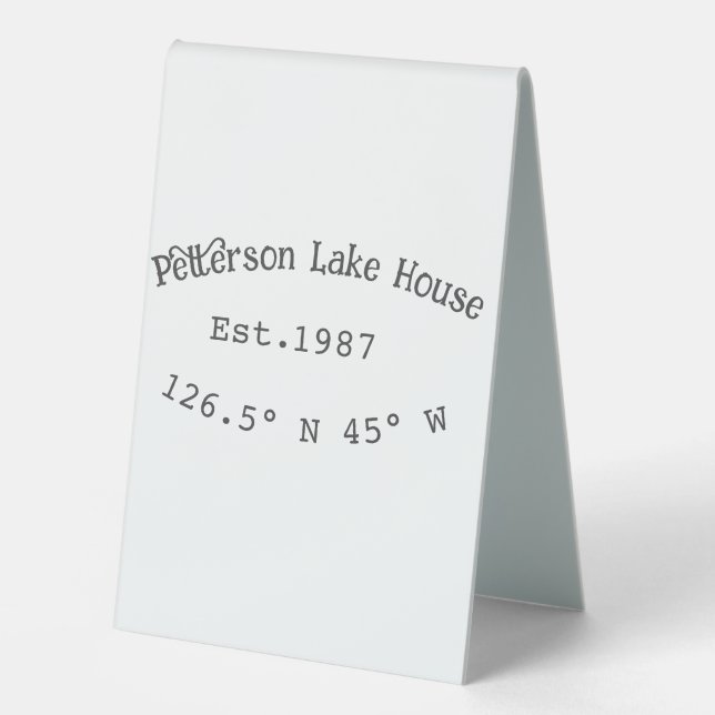 Lake house ets. Date year custom coordinates add n (Front)