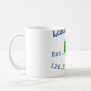 Lake house ets. Date year custom coordinates add n Coffee Mug