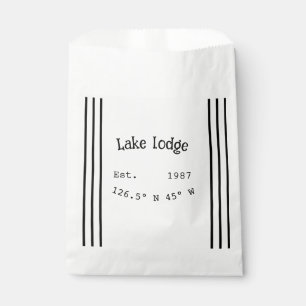 Lake house ets. Date year custom coordinates add n Favour Bag