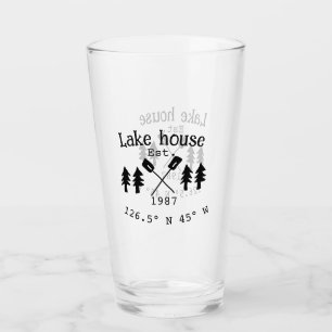 Lake house ets. Date year custom coordinates add n Glass