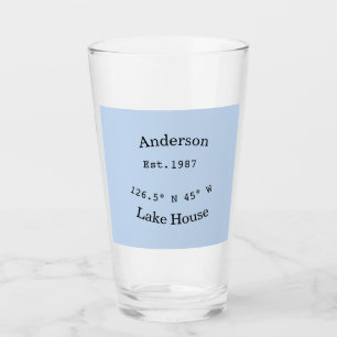 Lake house ets. Date year custom coordinates add n Glass