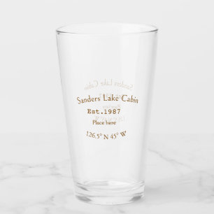 Lake house ets. Date year custom coordinates add n Glass