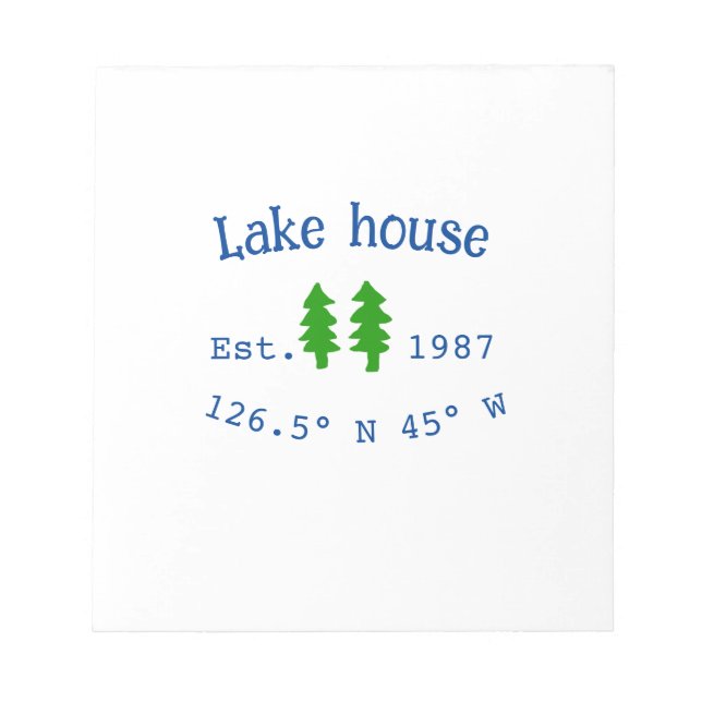 Lake house ets. Date year custom coordinates add n Notepad (Front)