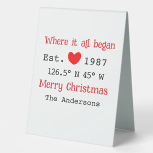 Lake house ets. Date year custom coordinates red
