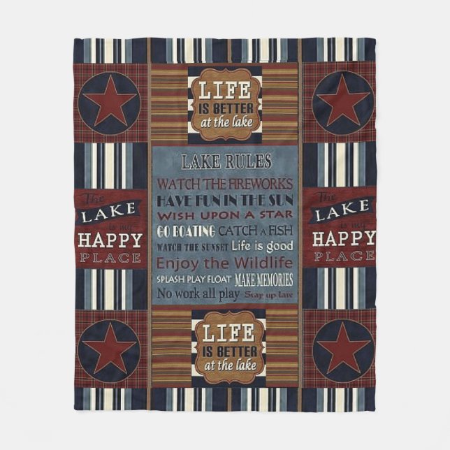 "Lake House" FLEECE BLANKET (Front)