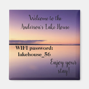 Lake House Magnet Vacation Rental Wifi Password