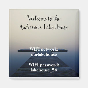 Lake House Magnet Vacation Rental Wifi Password