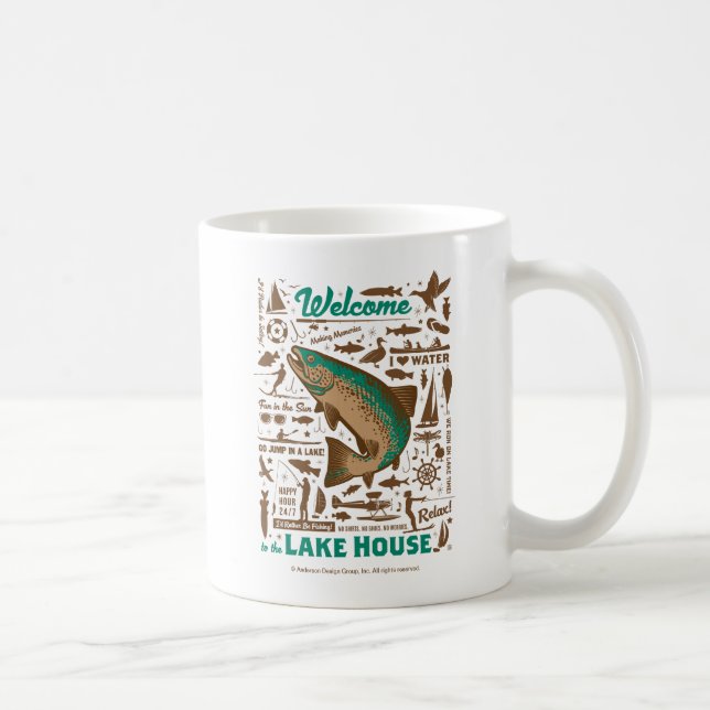 Lake House Pattern Coffee Mug (Right)