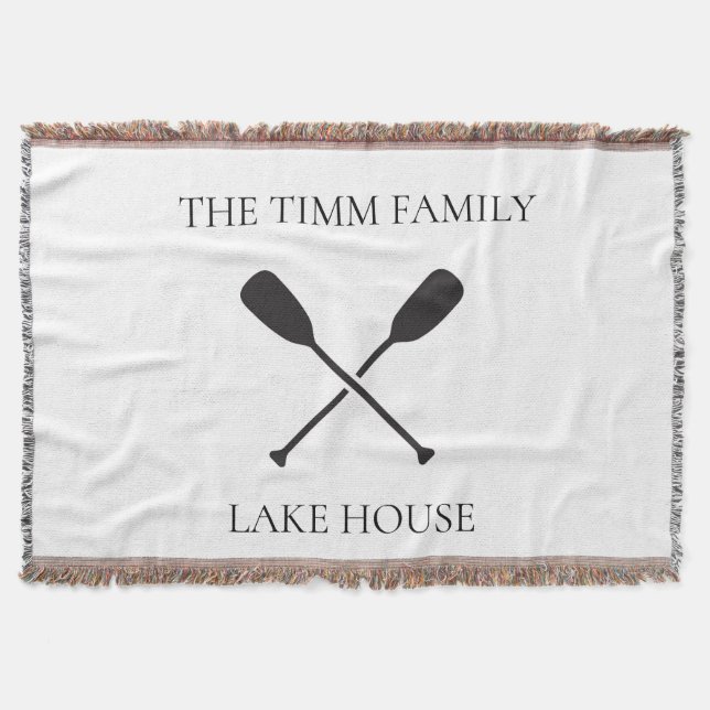 Lake House Personalised Throw Blanket (Front)