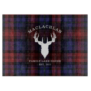 Lake House Plaid Tartan Clan MacLachlan Family Cutting Board
