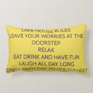 **LAKE HOUSE RULES** PILLOW