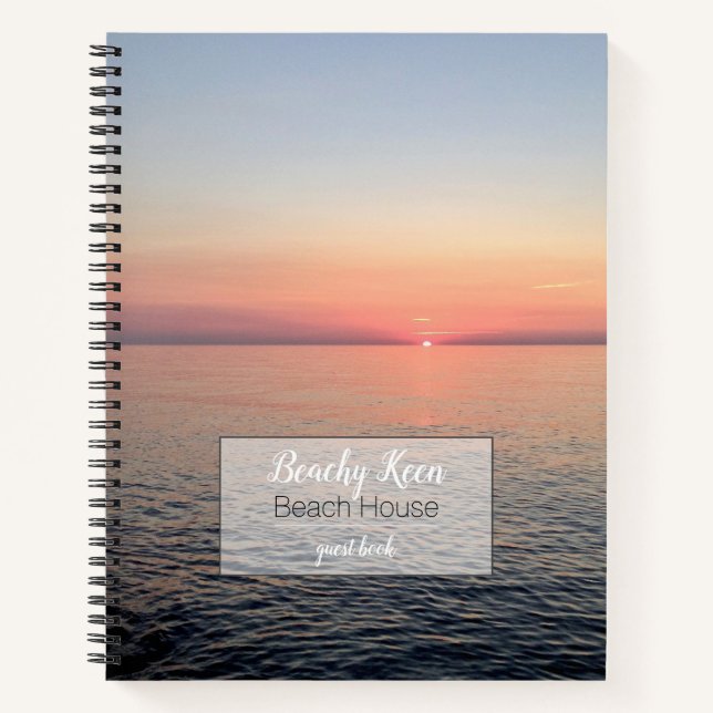 Lake House Vacation Rental Photo Cover Guest Book (Front)