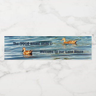 Lake House Water Bottle Label