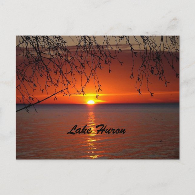 Lake Huron Sunset Postcard (Front)