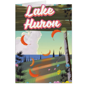 Lake Huron Travel poster