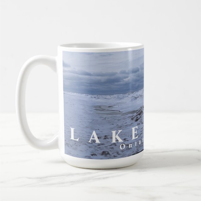 Lake Huron Winter Coffee Mug (Left)