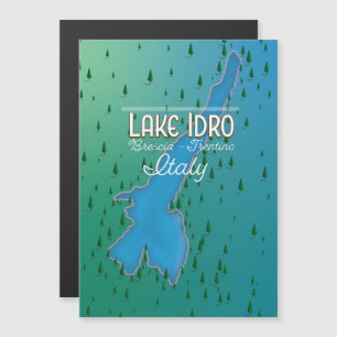 Lake Idro Italy travel poster