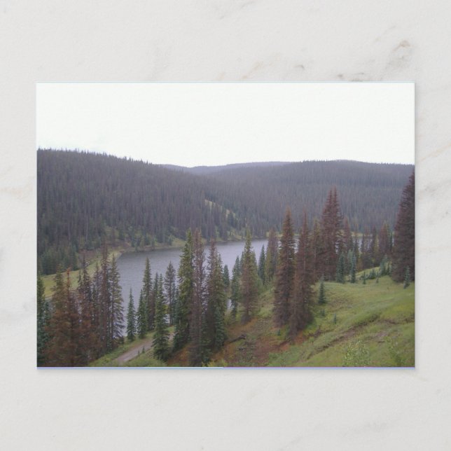 Lake In CO Mountain Tops Postcard (Front)