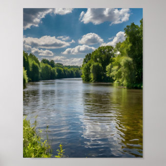 lake in the forest poster