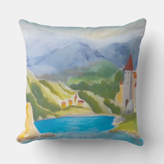 Lake in the mountains. cushion (Front)
