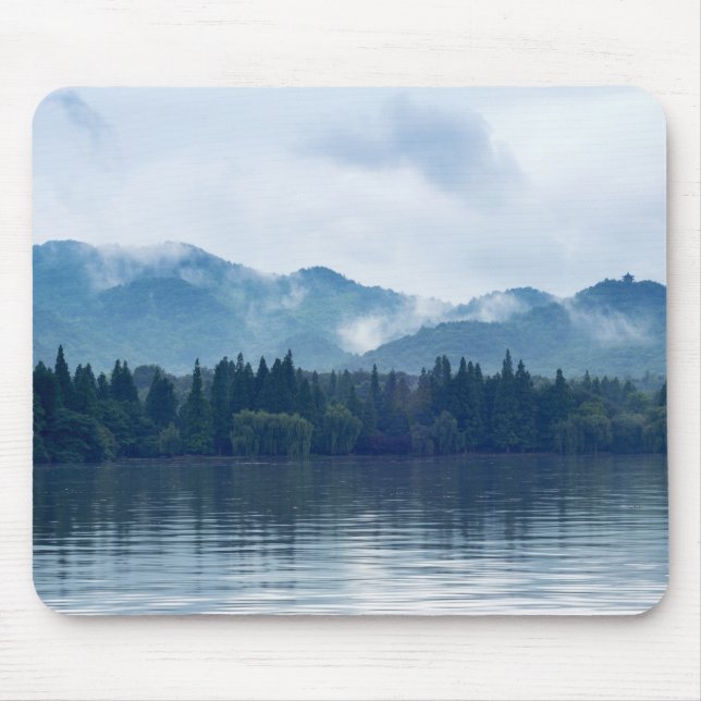 Lake in the Mountains Landscape Mouse Pad (Front)