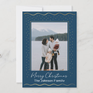 Lake Inspired Photo Family Christmas Card