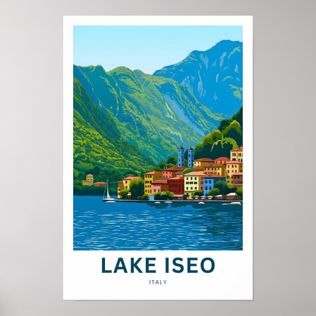 Lake Iseo Italy Travel Print (Front)