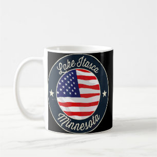 Lake Itasca Patriotic Minnesota Souvenir Coffee Mug