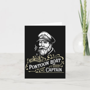Lake James Indiana Pontoon Captain Vintage Card