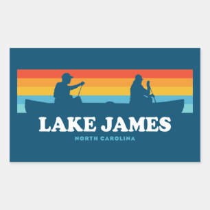 Lake James North Carolina Canoe Rectangular Sticker
