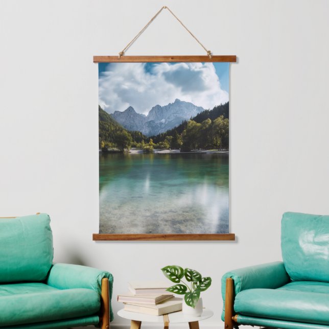 Lake Jasna in Kranjska Gora, Slovenia Hanging Tapestry (Living Room)