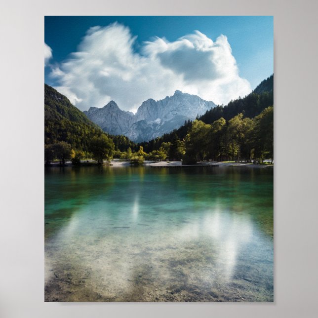 Lake Jasna in Kranjska Gora, Slovenia Poster (Front)