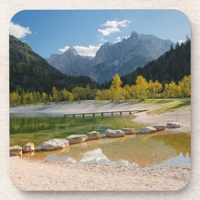 Lake Jasna in the Slovenian Alps in fall Coaster (Front)