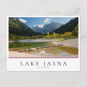 Lake Jasna in the Slovenian Alps in fall Postcard