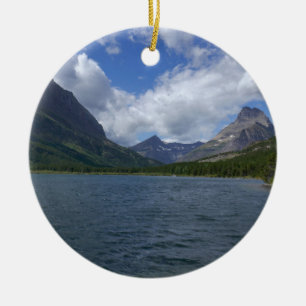 Lake Josephine at Glacier National Park Ceramic Ornament