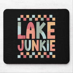 Lake Junkie Boating Vacation Art For Men Women Fun Mouse Pad