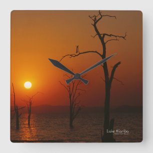 Lake Kariba Square Wall Clock