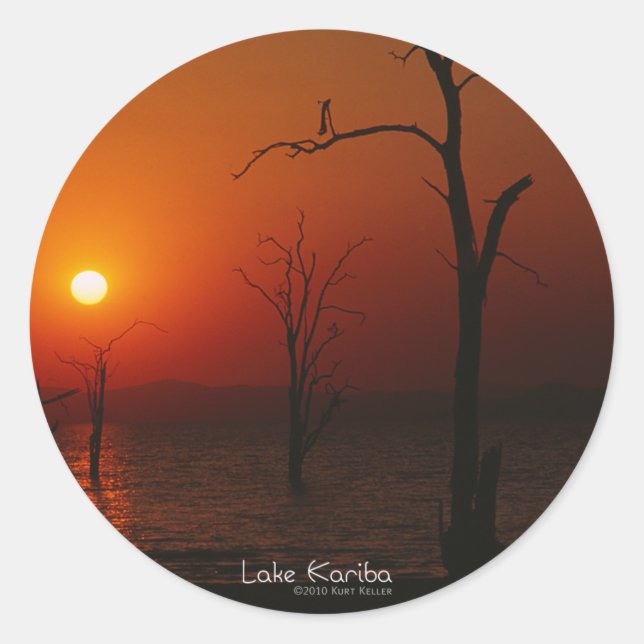 Lake Kariba Sunset Sticker (Front)