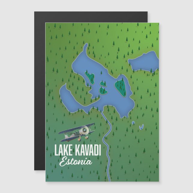 Lake Kavadi Estonia map (Front/Back)