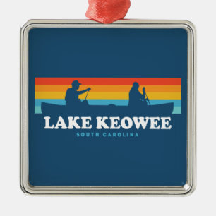 Lake Keowee South Carolina Canoe Metal Ornament