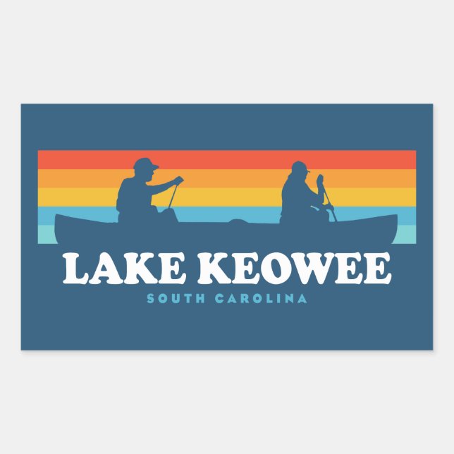Lake Keowee South Carolina Canoe Rectangular Sticker (Front)