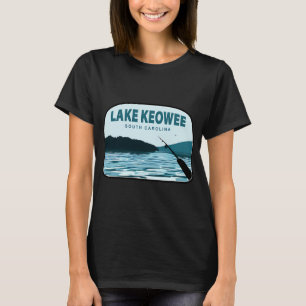 Lake Keowee South Carolina Fishing Rod T-Shirt